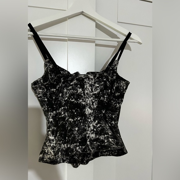 π BETSEY JOHNSON black and white corset top - Picture 4 of 4
